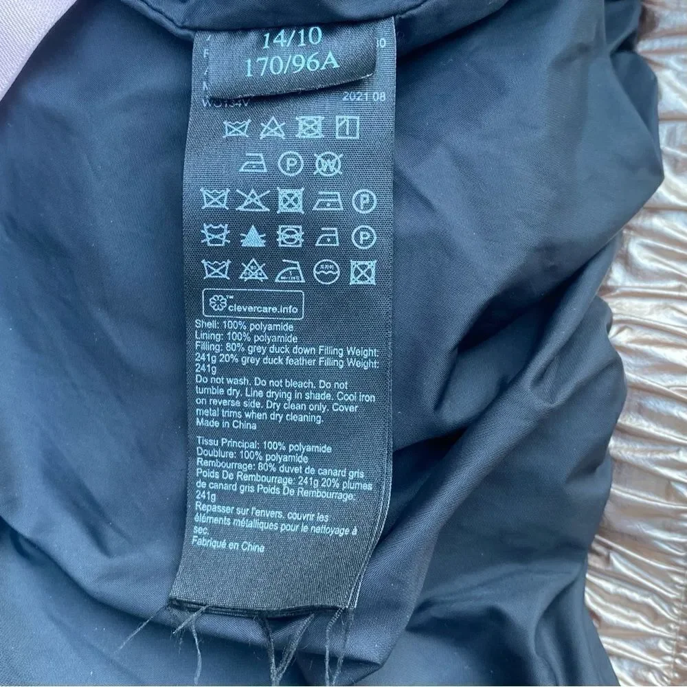 All Saints Rose Gold Mika Metallic Winter Ski/Snow Puffer Coat/Jacket. Size 10